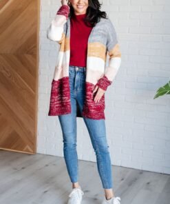 Bring the Warmth Color Block Cardigan Ave Shops