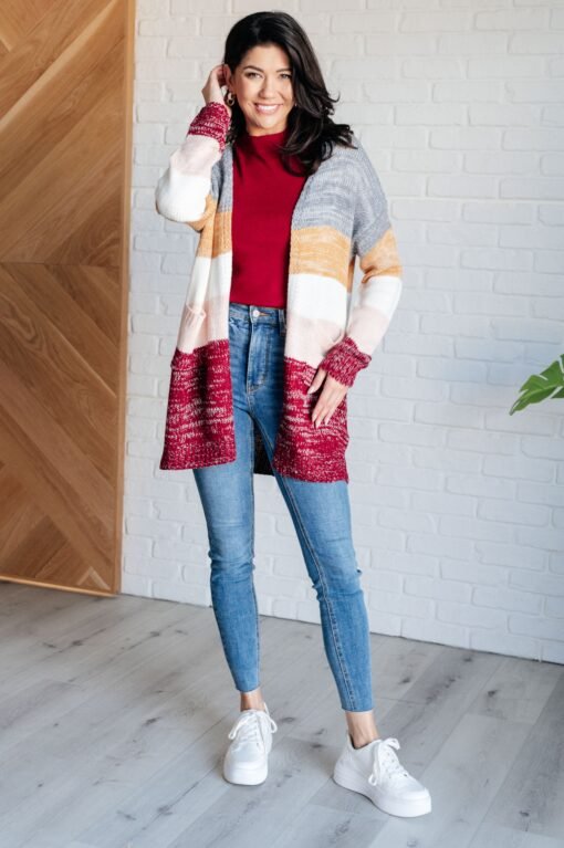 Bring the Warmth Color Block Cardigan Ave Shops